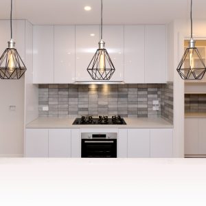Lights interior design on kitchen
